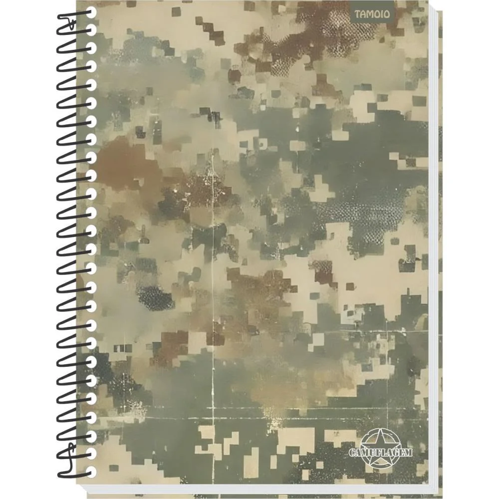 Caderno 20X1 Capa Dura Camuflagem 320 Folhas Tamoio (Pct.c/02) - imagem 7