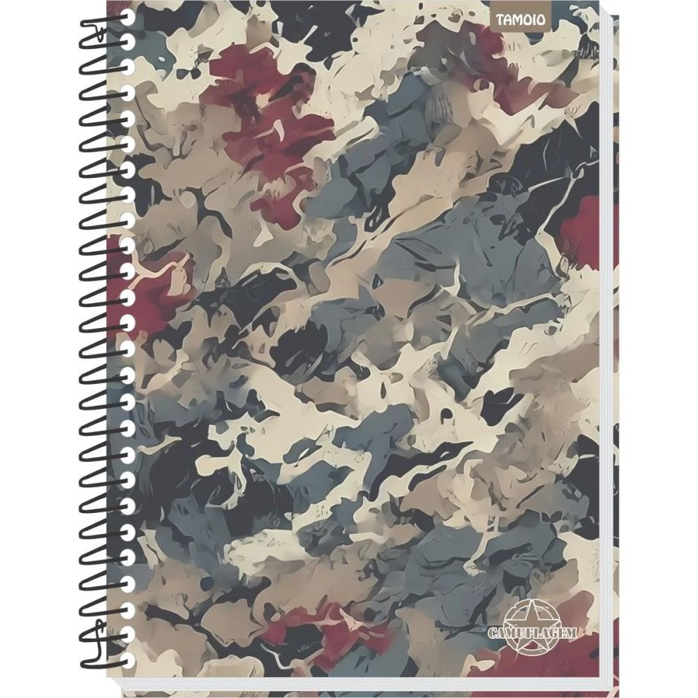 Caderno 15X1 Capa Dura Camuflagem 240 Folhas Tamoio (Pct.c/04) - imagem 5