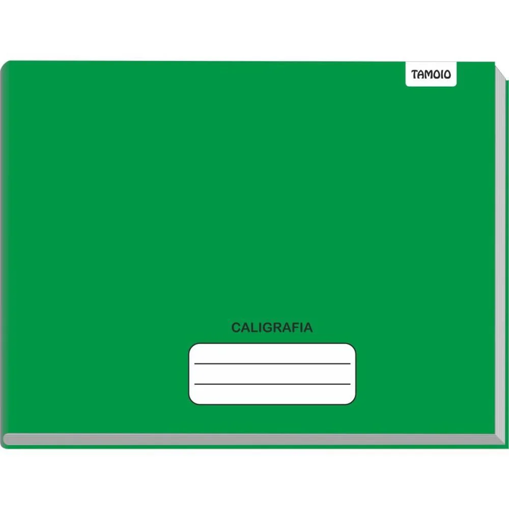 Caderno Caligrafia Capa Dura Liso 48F Pequeno Broch.horiz.verde Tamoio (Pct.c/05) - imagem 3