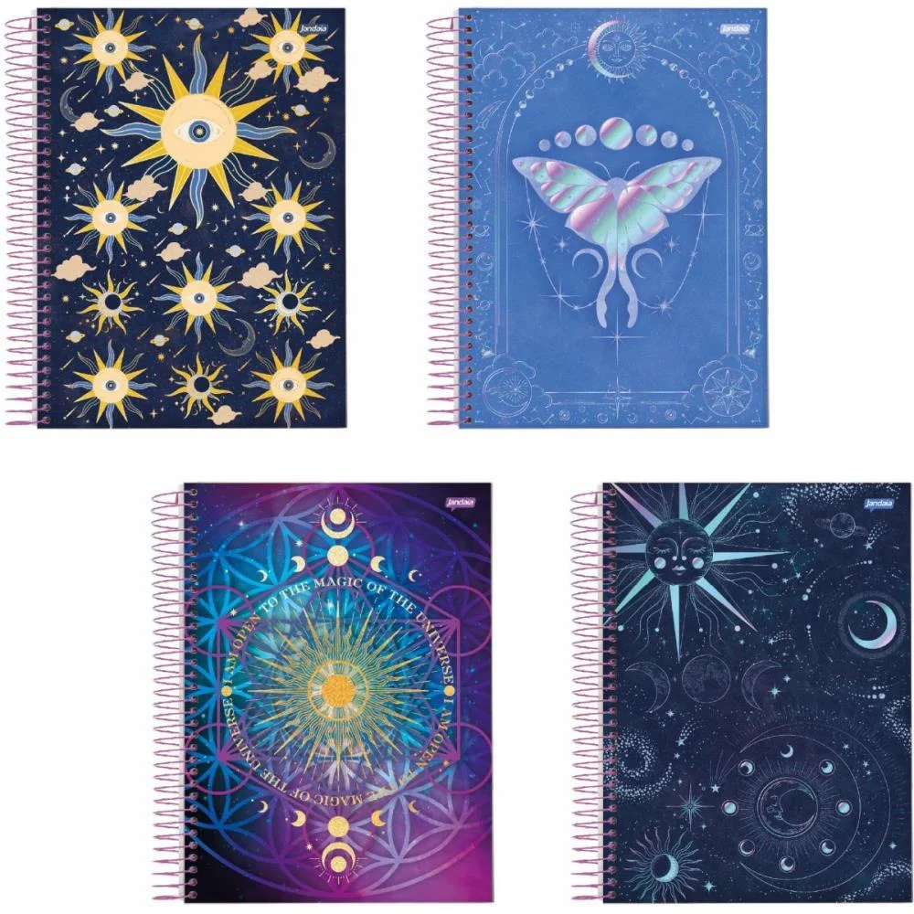 Caderno 10X1 Capa Dura Mystic 160Fls. I.a Jandaia (Pct.c/04) - imagem 2