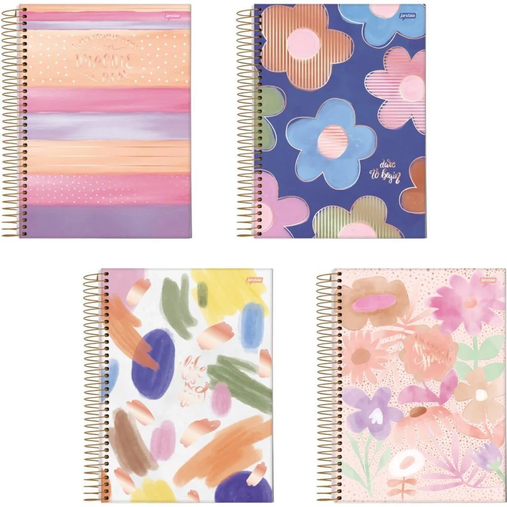 Caderno 01X1 Capa Dura La Creme 80Fls. I.a Jandaia (Pct.c/04) - imagem 2