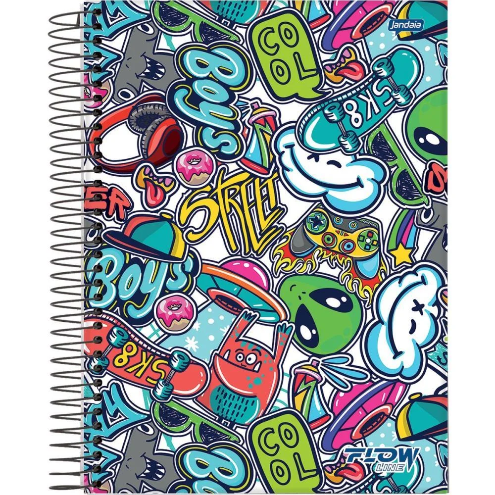 Caderno 01X1 Capa Dura Flow 80Fls. Jandaia (Pct.c/04) - imagem 7