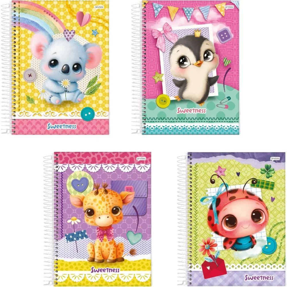 Caderno Espiral Pequeno Capa Dura Sweetness 80Fls. Jandaia (Pct.c/05) - imagem 3