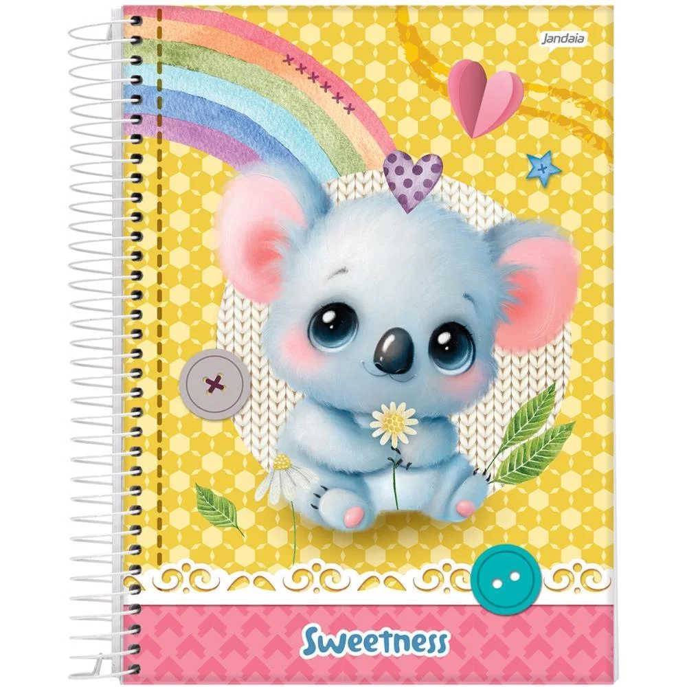 Caderno Espiral Pequeno Capa Dura Sweetness 80Fls. Jandaia (Pct.c/05) - imagem 5