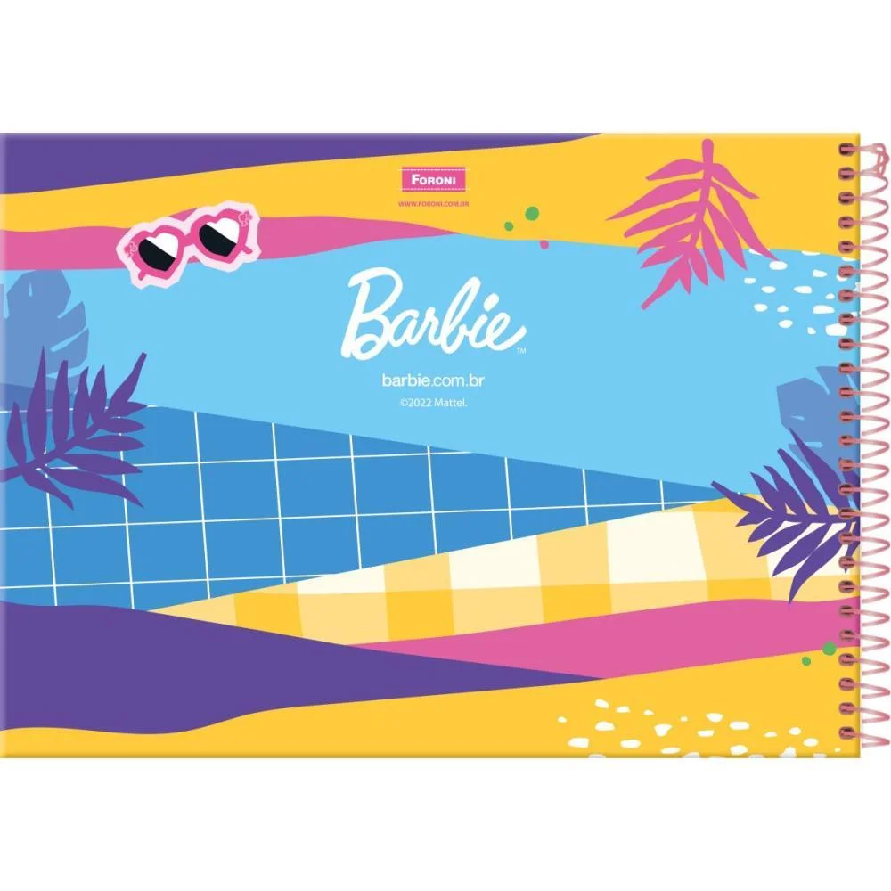 Caderno Desenho Univ Capa Dura Barbie 80F Foroni (Pct.c/05) - imagem 3