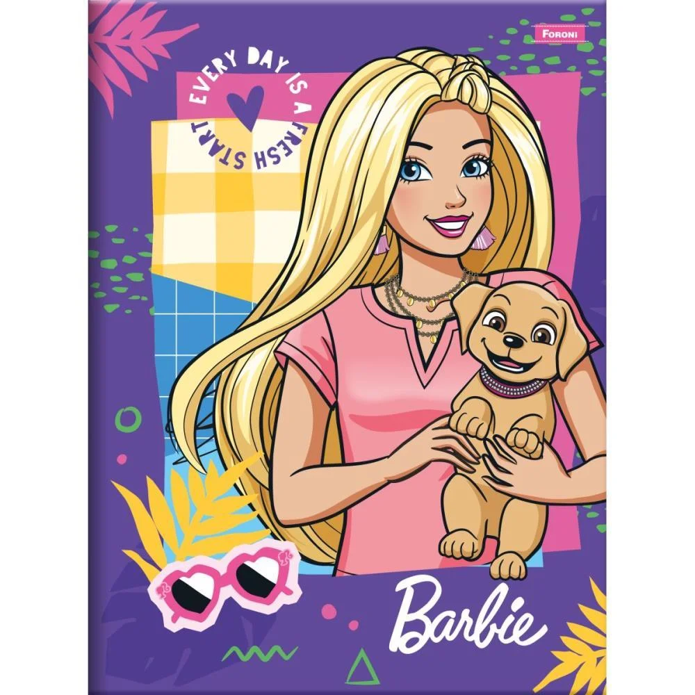 Caderno Brochurao Capa Dura Barbie 80F Foroni (Pct.c/05) - imagem 3