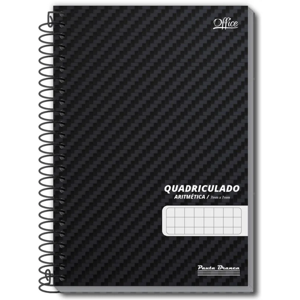 Caderno Quadriculado Pequeno 07X07Mm 80F Espiral Office Cd Pauta Branca (Pct.c/05) - imagem 2