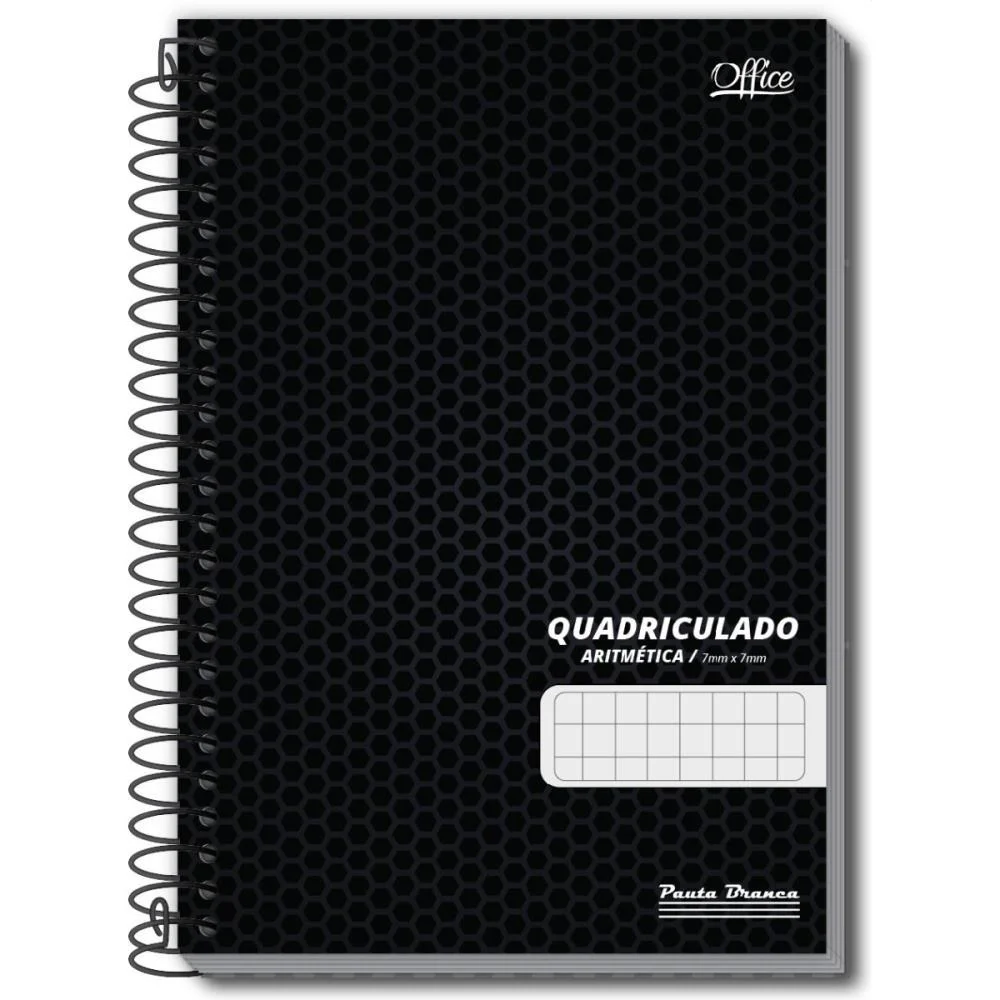 Caderno Quadriculado Pequeno 07X07Mm 80F Espiral Office Cd Pauta Branca (Pct.c/05) - imagem 3