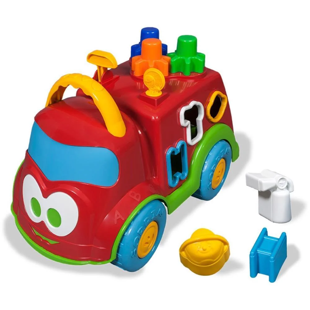 Brinquedo Educativo Bombeirinho C/Blocos Topi Sola Cardoso Toys - imagem 2