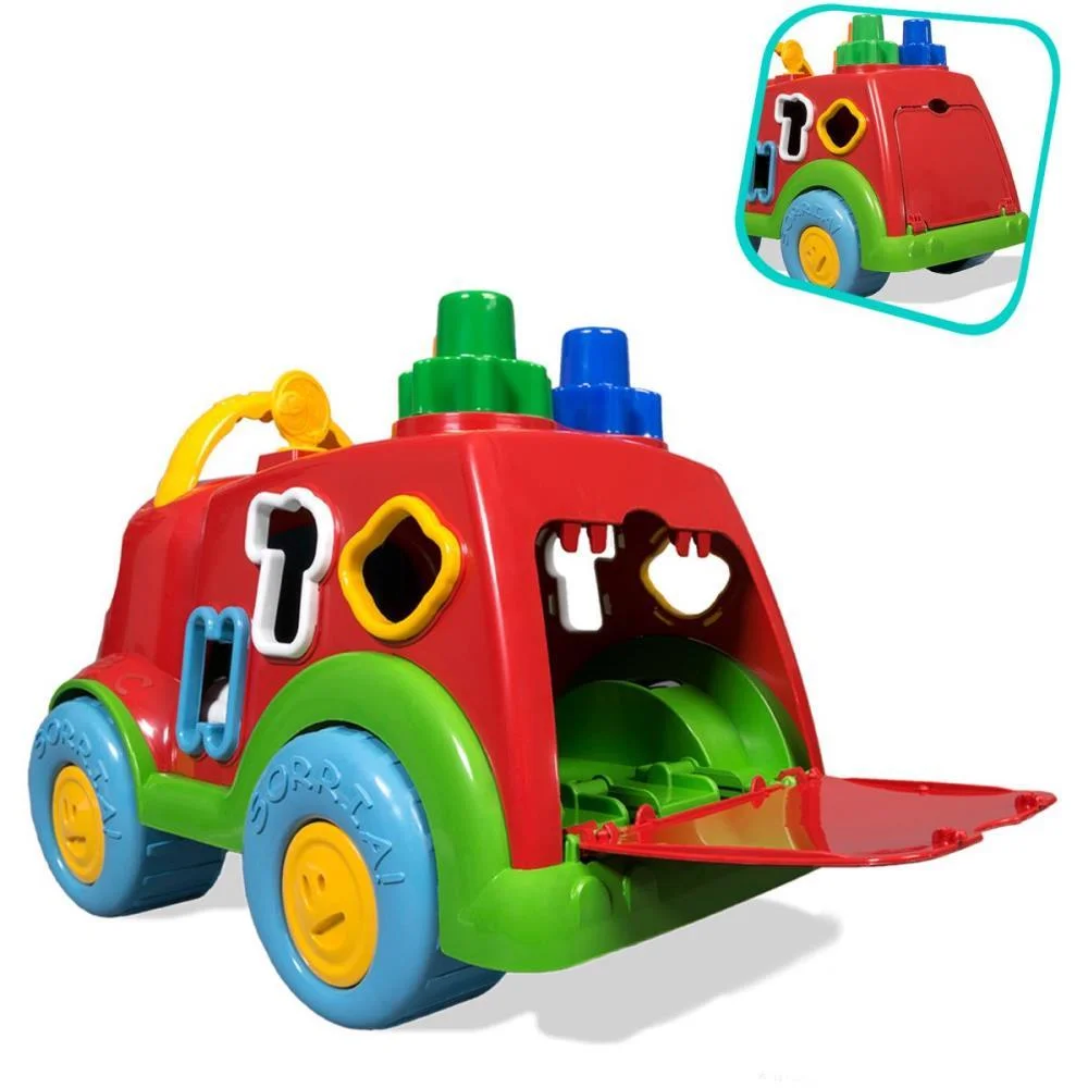 Brinquedo Educativo Bombeirinho C/Blocos Topi Sola Cardoso Toys - imagem 3