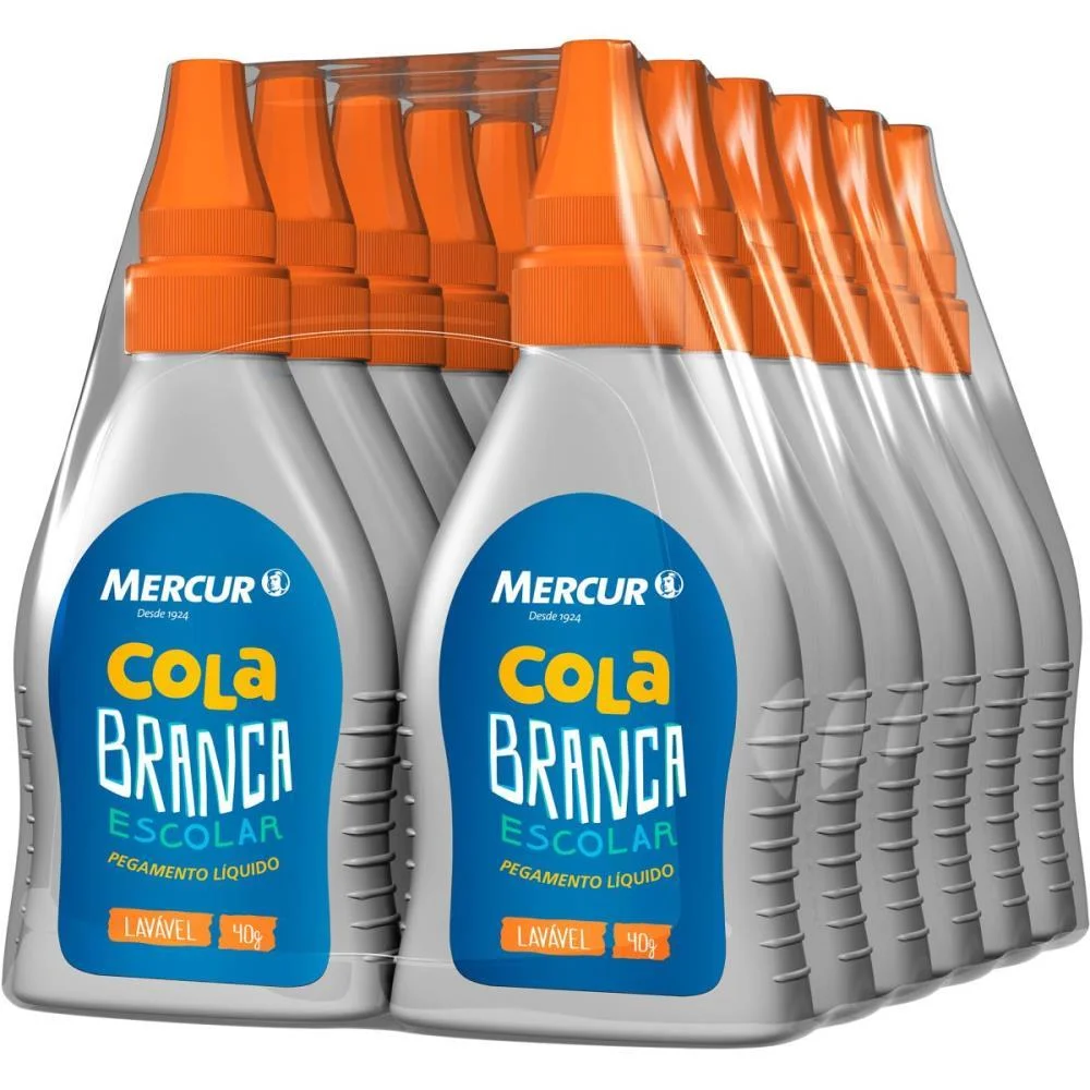 Cola Escolar 40G Branca Lavavel Mercur (Pct.c/12) - imagem 4