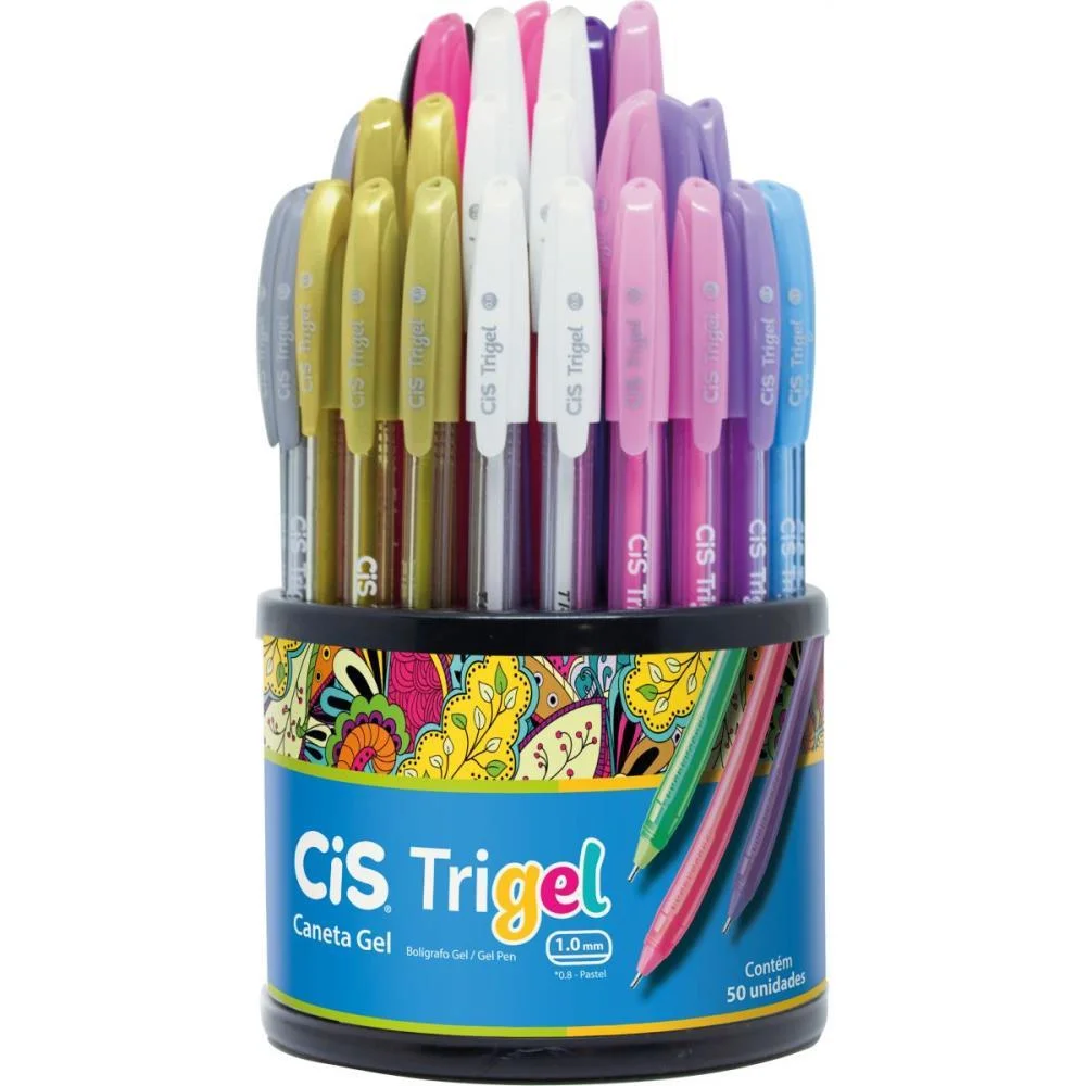 Caneta Gel Cis Trigel 1,0Mm 12 Cores Sertic C/ 50 Unidades - imagem 3