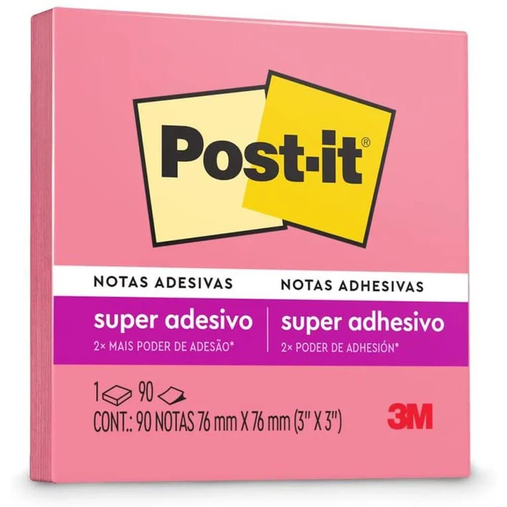 Bloco De Recado Post-It 76X76Mm Pink 90Fls. 3M - imagem 2