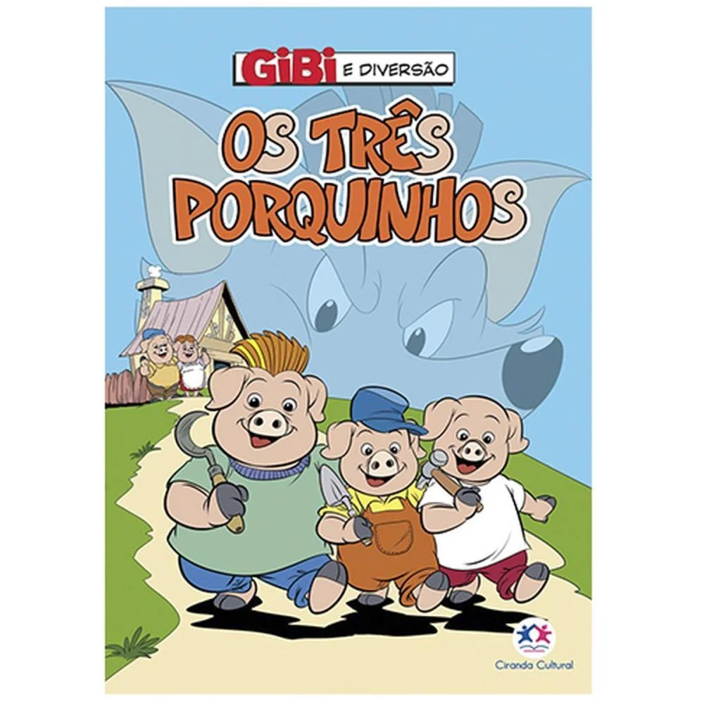 Gibi Os Tres Porquinhos 16P 20X14Cm Magic Kids - imagem 2