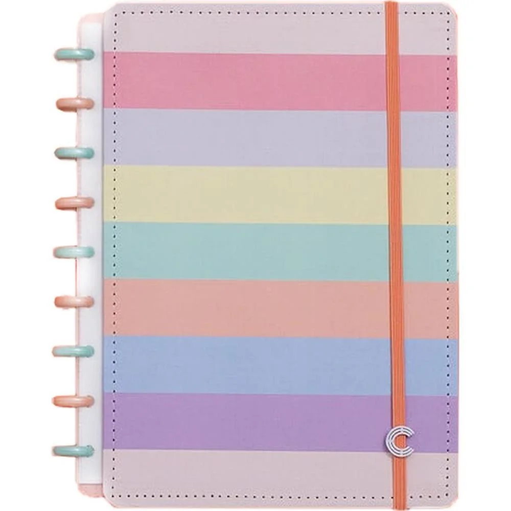 Caderno Inteligente Medio Arco-Iris Pastel 80Fls 190X255 Caderno Inteligente - imagem 2