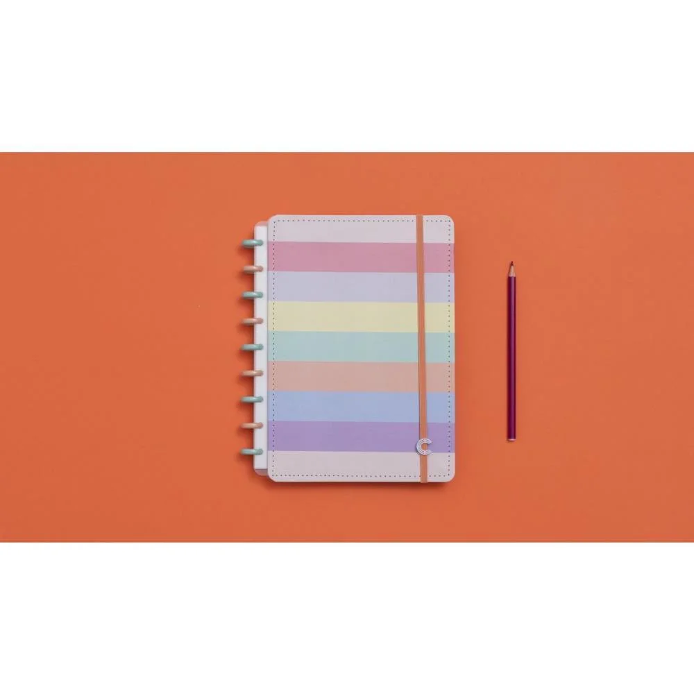 Caderno Inteligente Medio Arco-Iris Pastel 80Fls 190X255 Caderno Inteligente - imagem 4