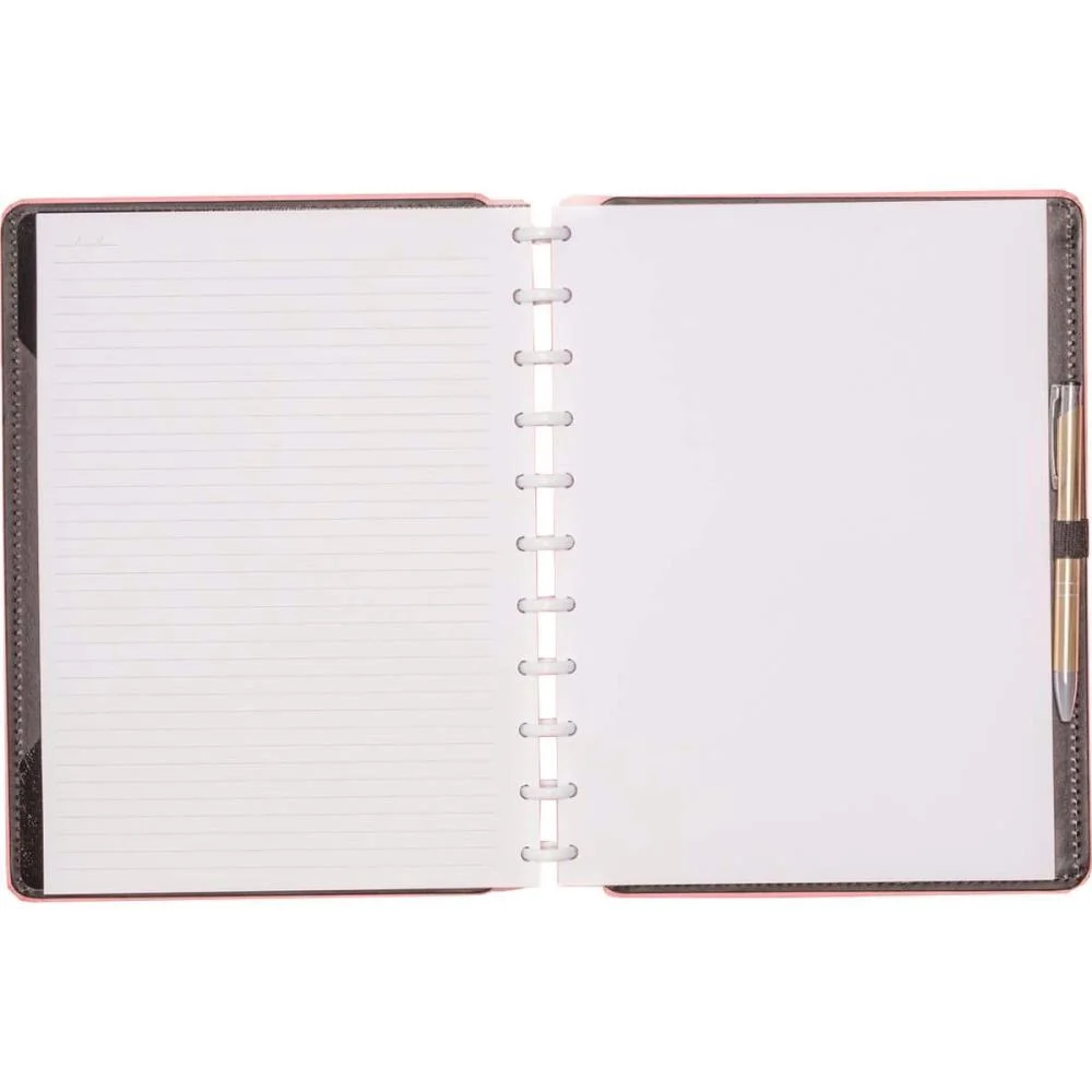 Caderno Inteligente Grande Rose Pastel 80Fls 215X280Mm Caderno Inteligente - imagem 3