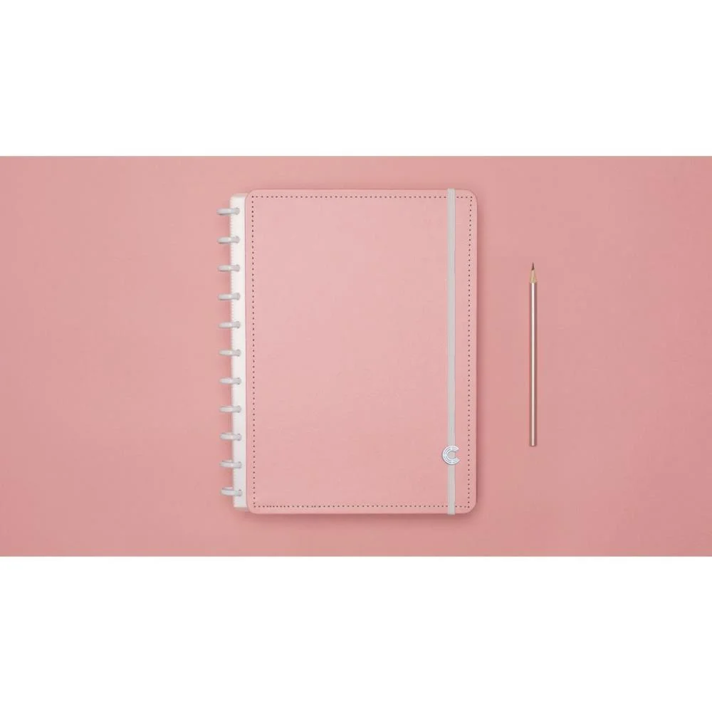 Caderno Inteligente Grande Rose Pastel 80Fls 215X280Mm Caderno Inteligente - imagem 4