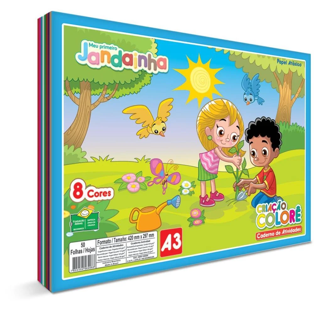 Bloco Para Educacao Artistica Jandainha Colore A3 32Fls.75G Jandaia - imagem 2