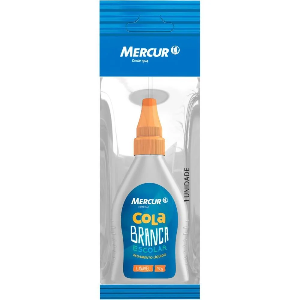 Cola Escolar 40G Branca Lavavel Blister Mercur (Cx.c/12) - imagem 3