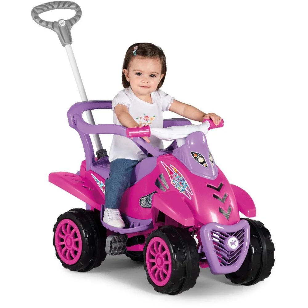 Veiculo Para Bebe Cross Legacy Pink 2Em1 C/Som/C Calesita - imagem 2