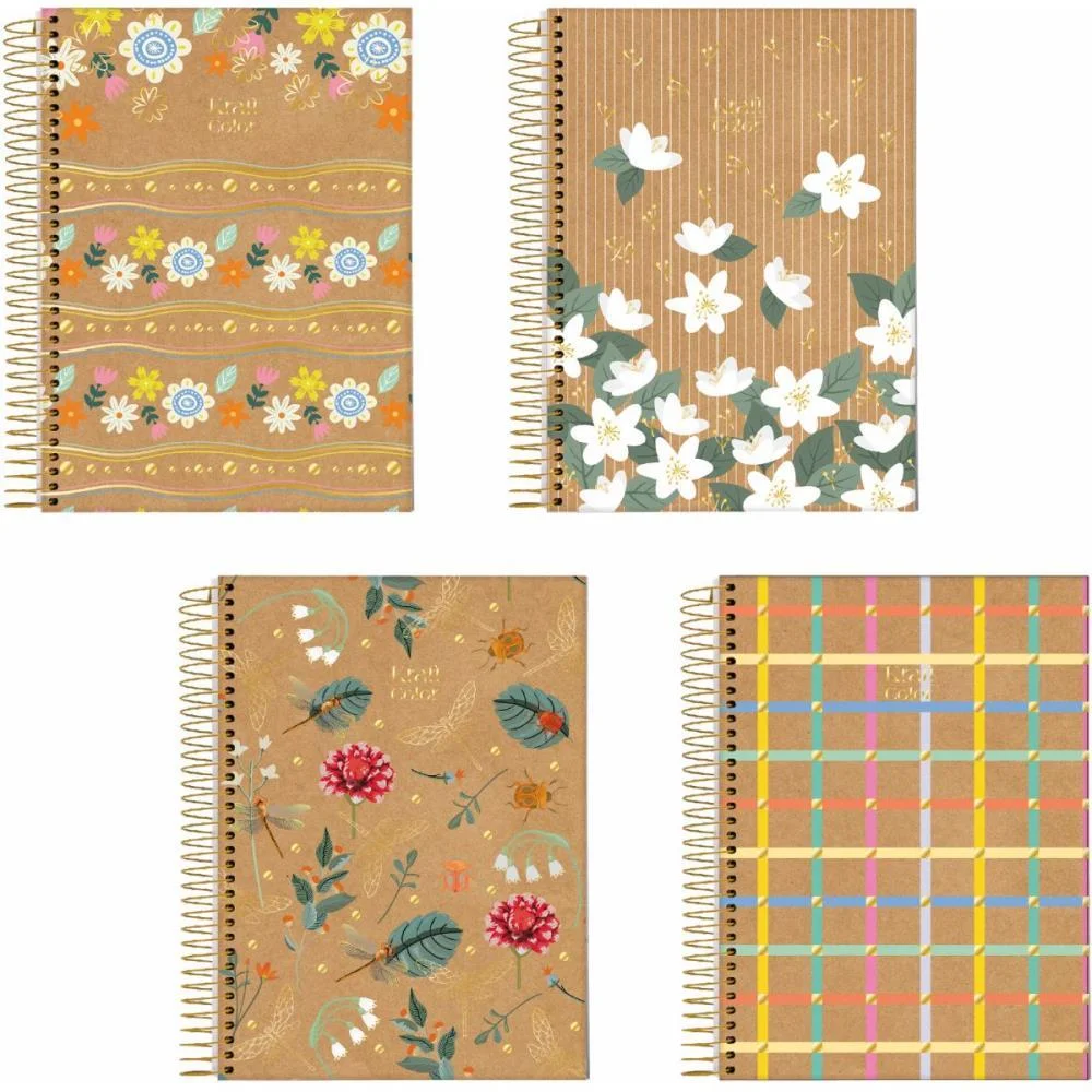 Caderno 01X1 Capa Dura Kraft Color 80Fls. I.a Jandaia (Pct.c/04) - imagem 2