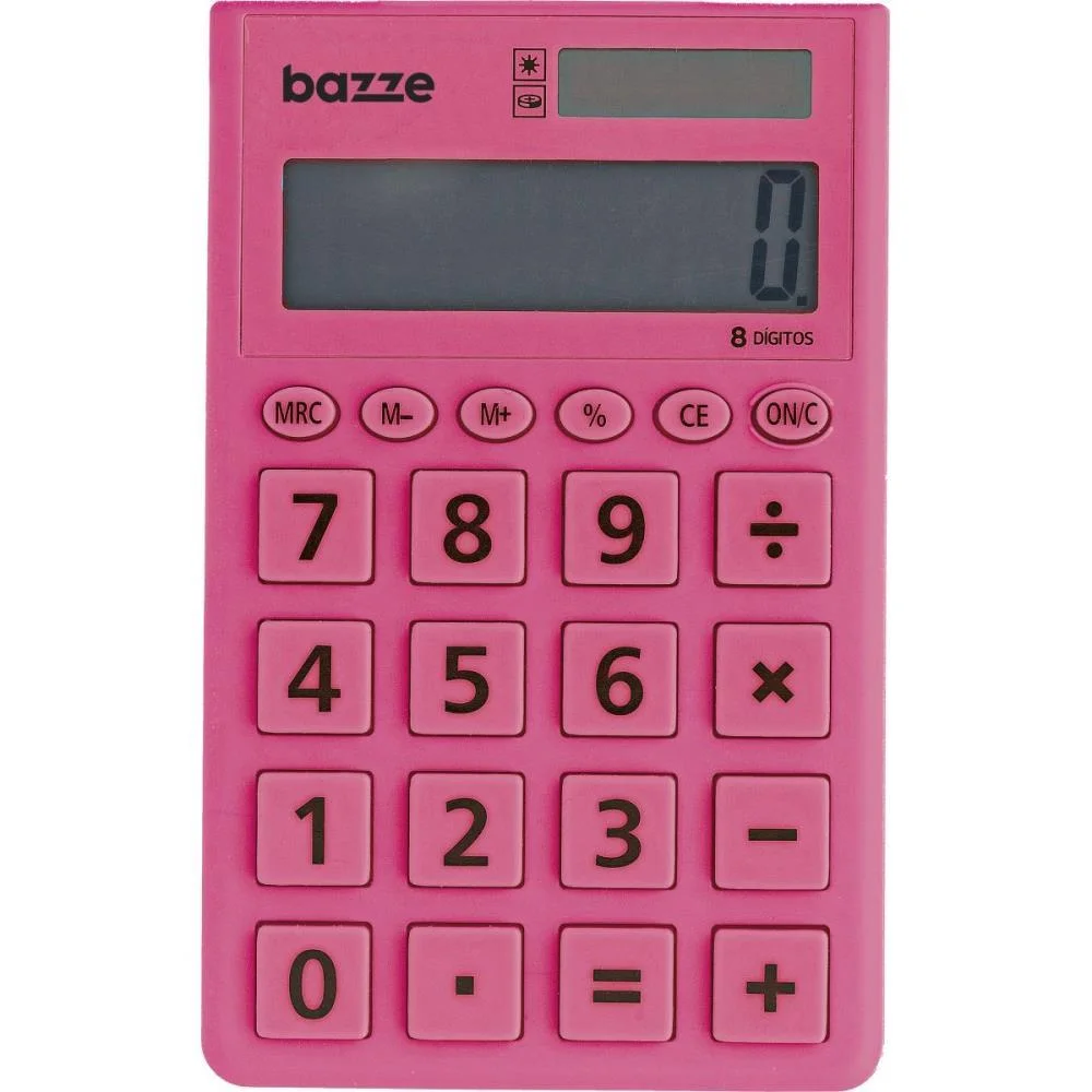 Calculadora De Bolso 8 Dig. Bazze Rosa Summit - imagem 2