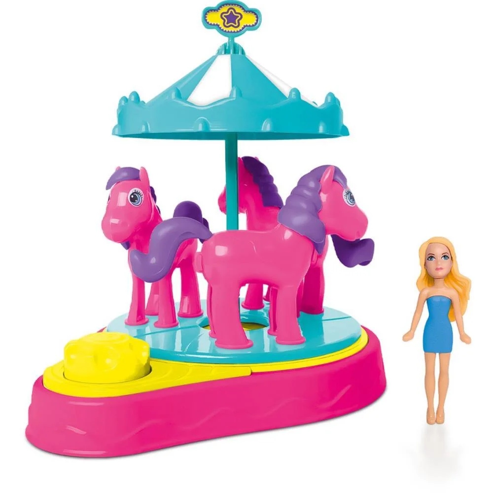 Cenario Tematico (Playset) Parque Da Judy Carrossel Samba Toys - imagem 2