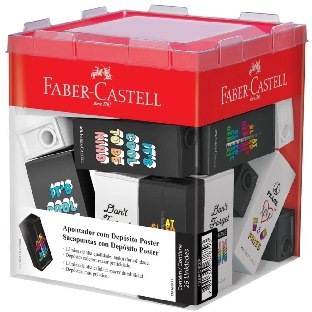 Apontador Com Deposito Poster 4Modelos Faber-Castell (Dp.c/25) - imagem 2