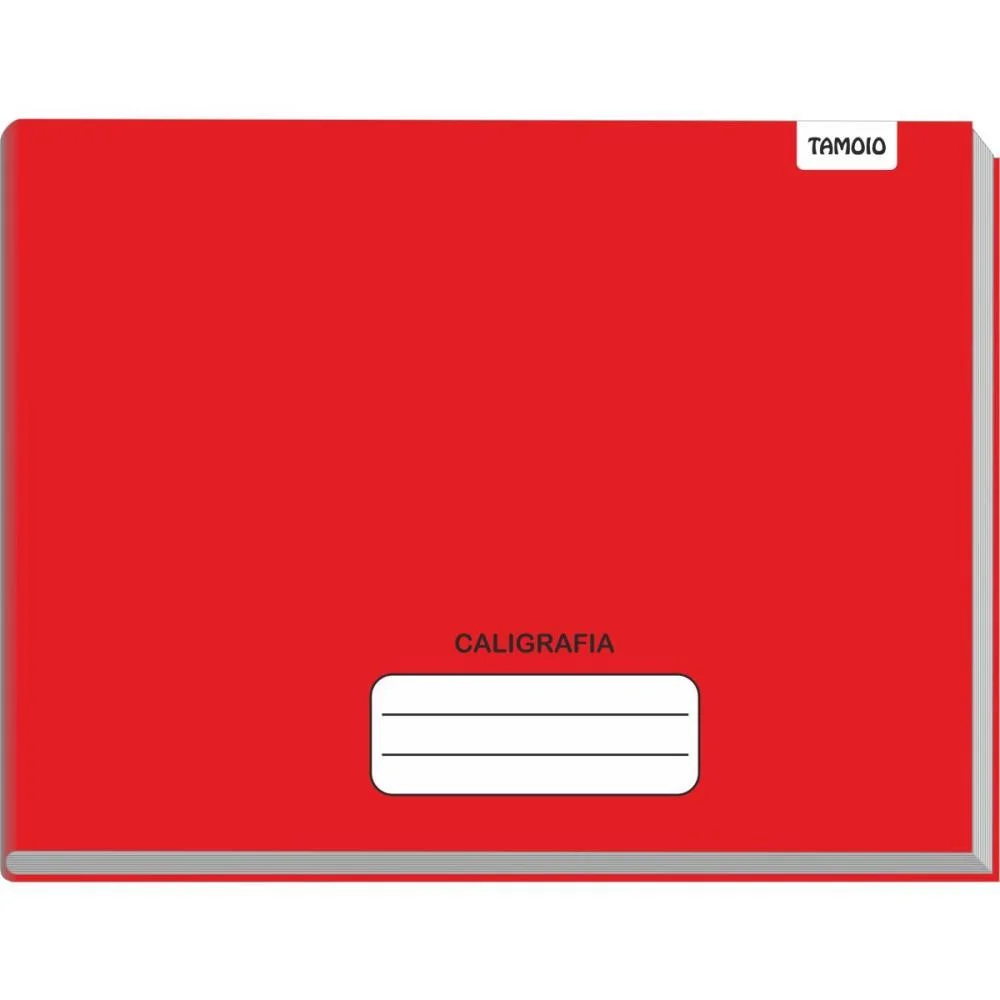 Caderno Caligrafia Capa Dura Liso 48F Pequeno Broch.horiz.verm. Tamoio (Pct.c/05) - imagem 2