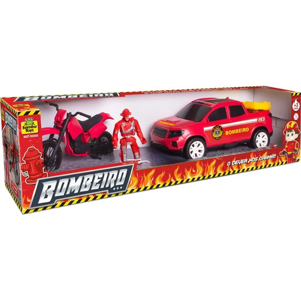 Carrinho Bombeiro Kit Resgate Samba Toys - imagem 3