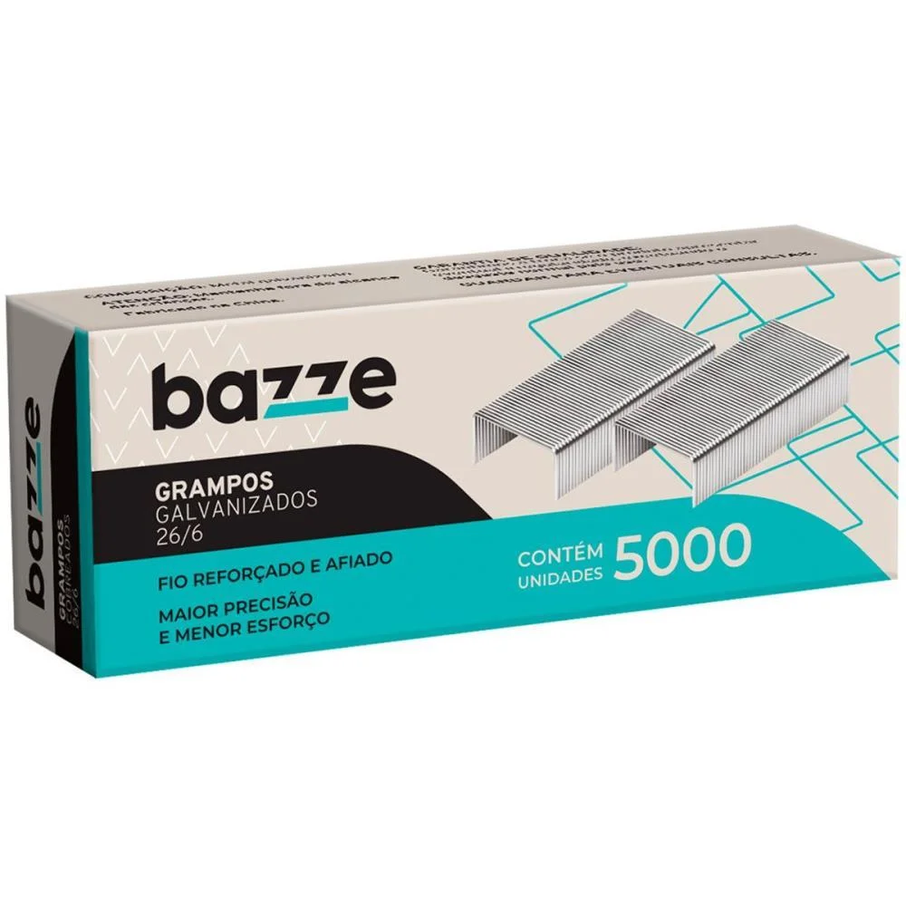Grampo Para Grampeador 26/6 Bazze Galvanizado C/5000 Summit (Caixa) - imagem 3
