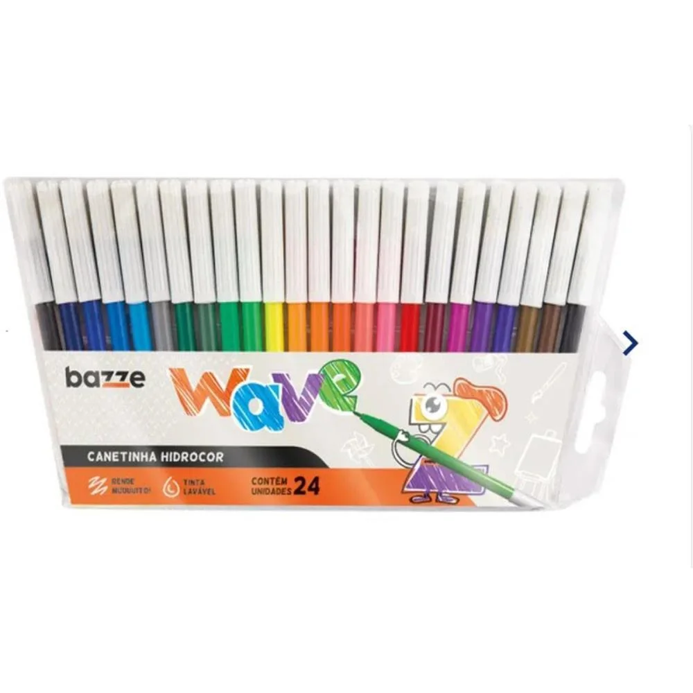 Caneta Hidrografica Bazze Wave 24 Cores Summit (Pct.c/12) - imagem 3