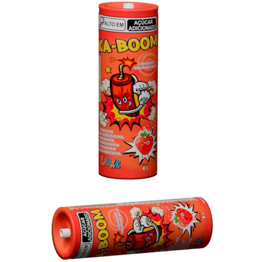Doce Ka-Boom Pirulito Morango Colore C/ 30 Unidades - imagem 3