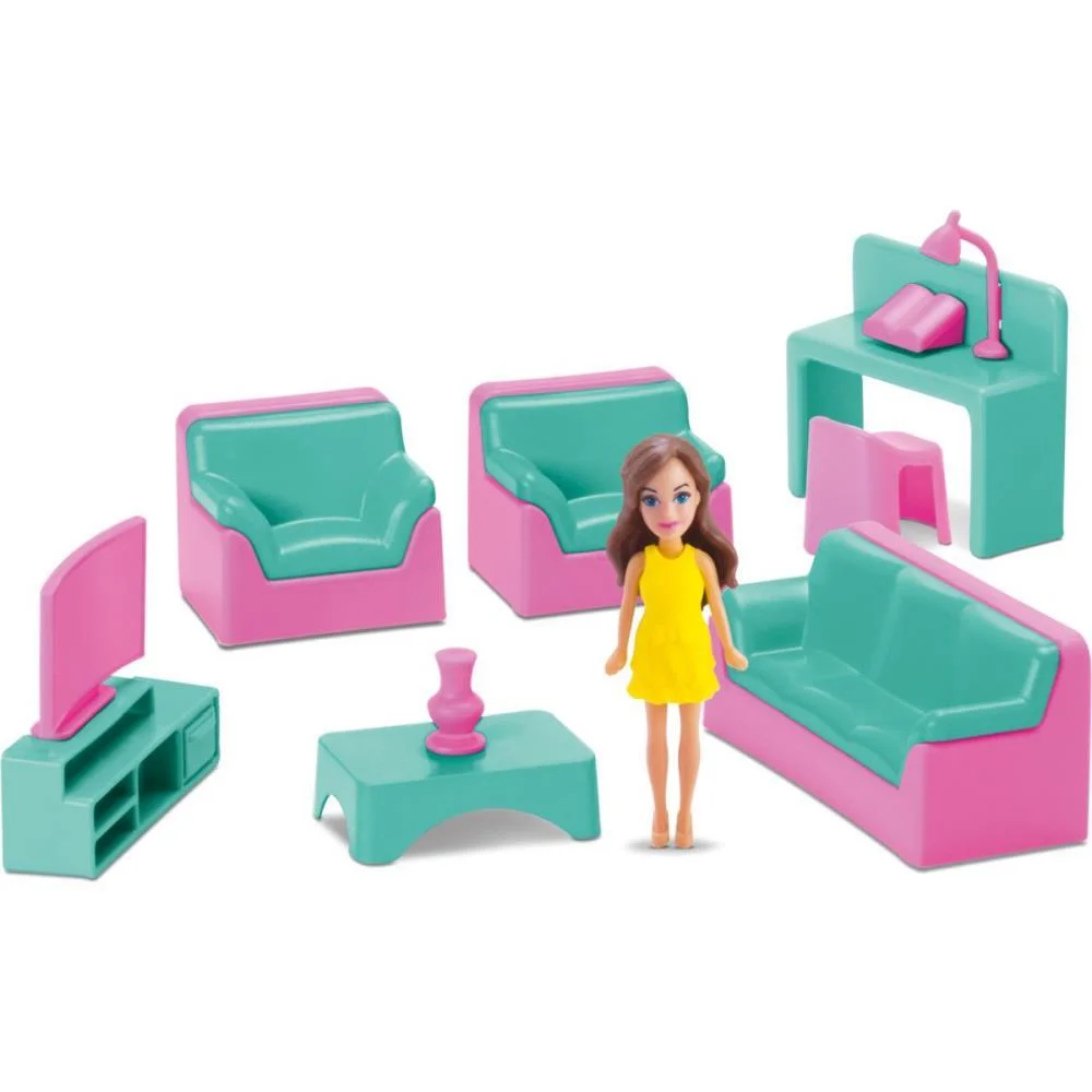 Casinha De Boneca Colecao Judy Sala C/Boneca Samba Toys - imagem 2