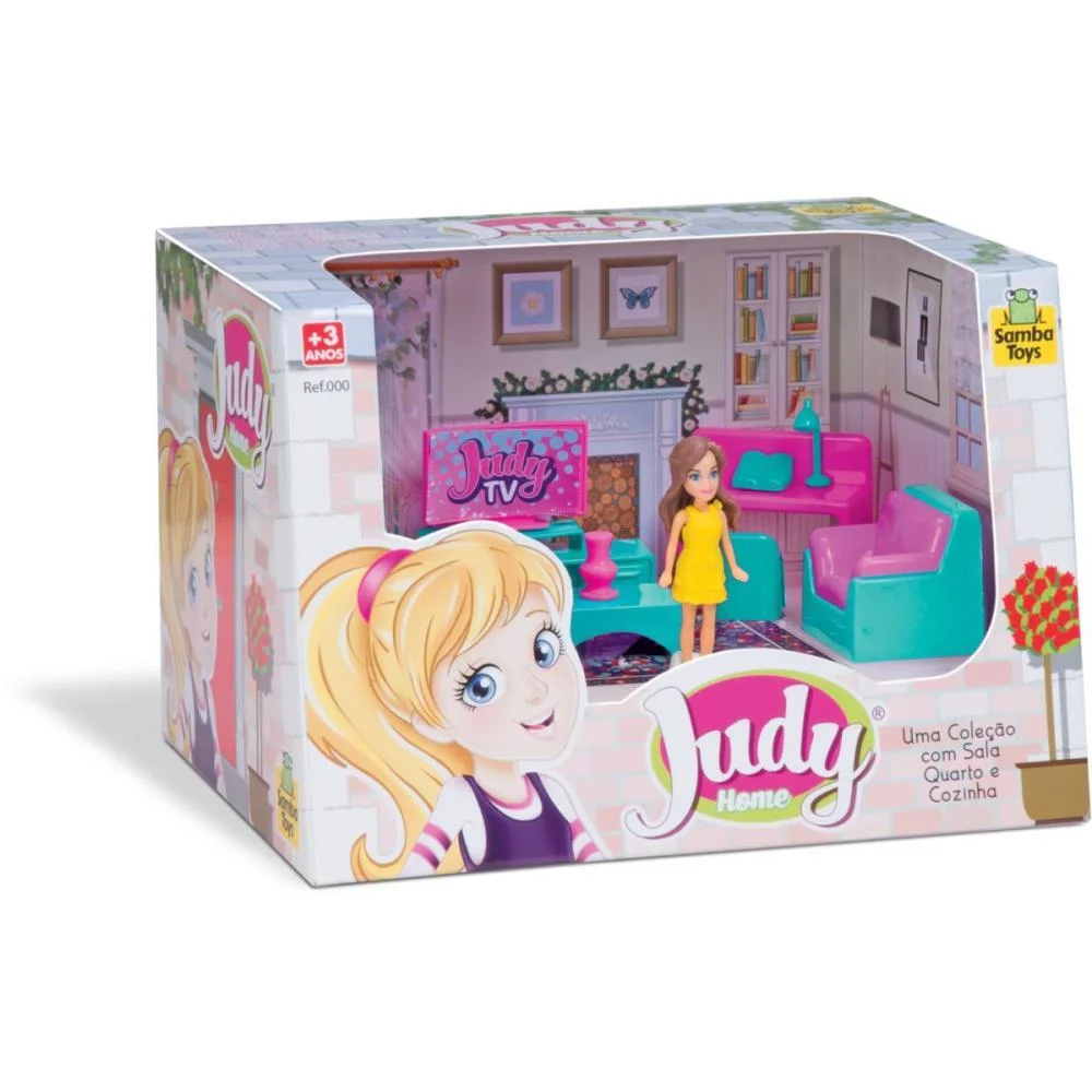 Casinha De Boneca Colecao Judy Sala C/Boneca Samba Toys - imagem 3