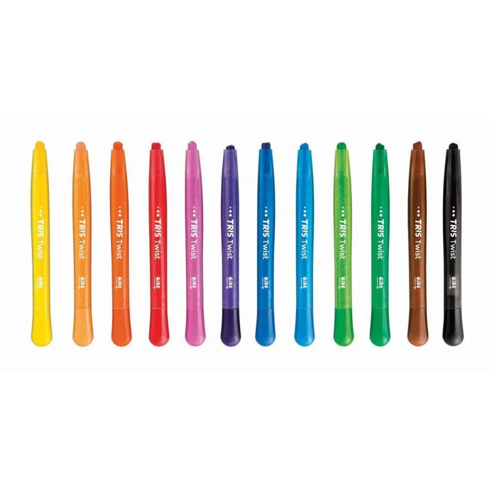 Giz De Cera Fino Retratil New Twist 12 Cores Summit - imagem 3