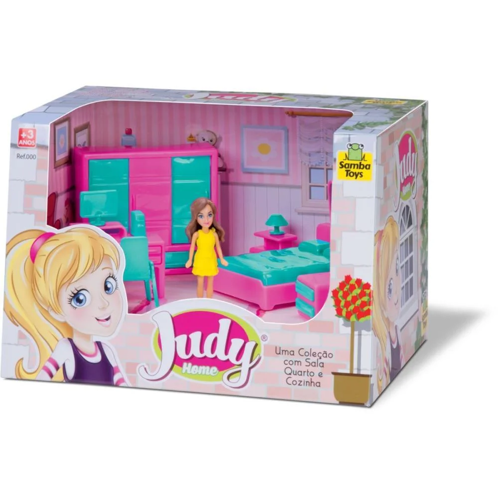 Casinha De Boneca Colecao Judy Quarto C/Boneca Samba Toys - imagem 3