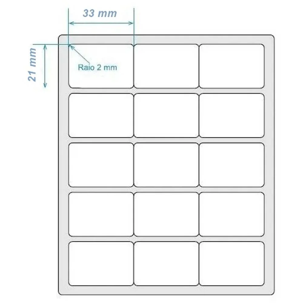 Etiqueta Para Codigo De Barras Couche 33X21X30M 3Carreiras Creative (Rolo) - imagem 3