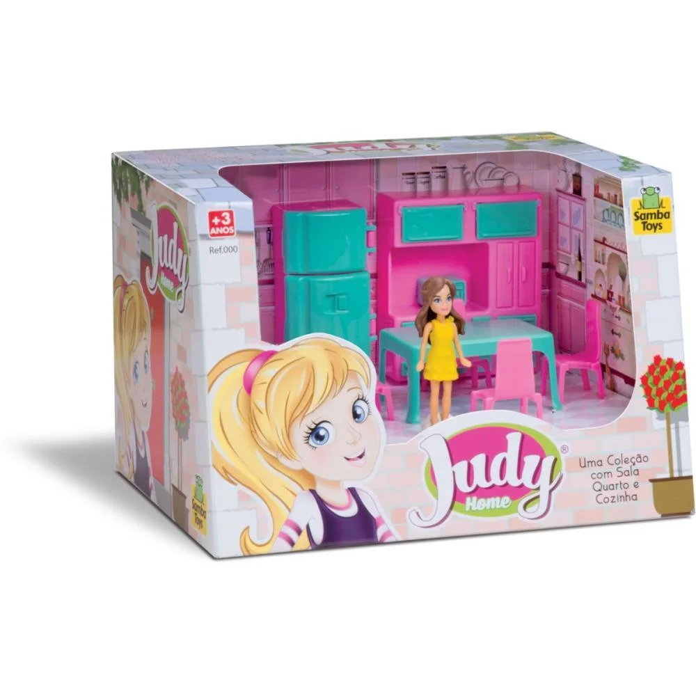 Casinha De Boneca Colecao Judy Cozinha C/Boneca Samba Toys - imagem 3