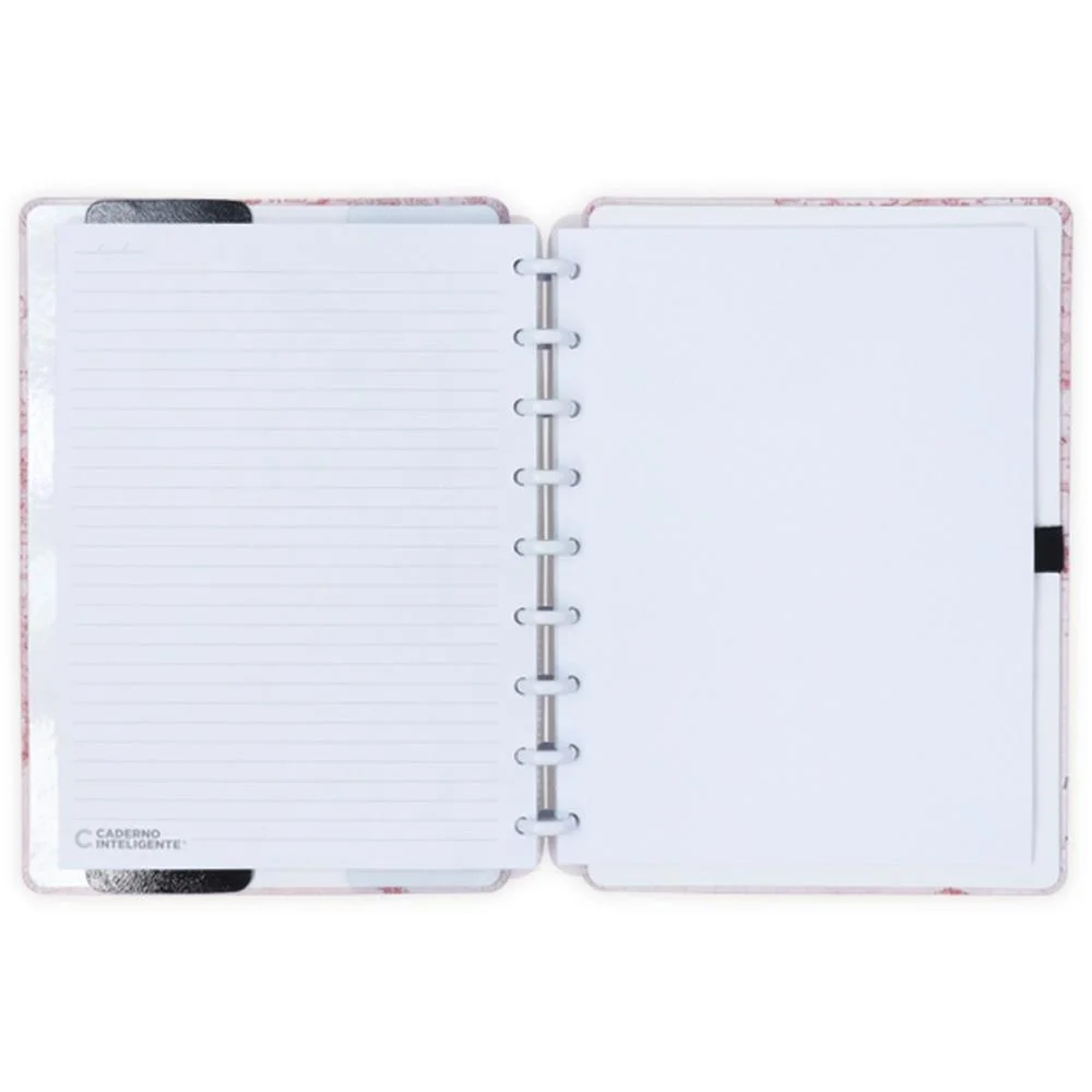Caderno Inteligente Grande Mapa Mundi Rosa By Gocase 80Fl Caderno Inteligente - imagem 3