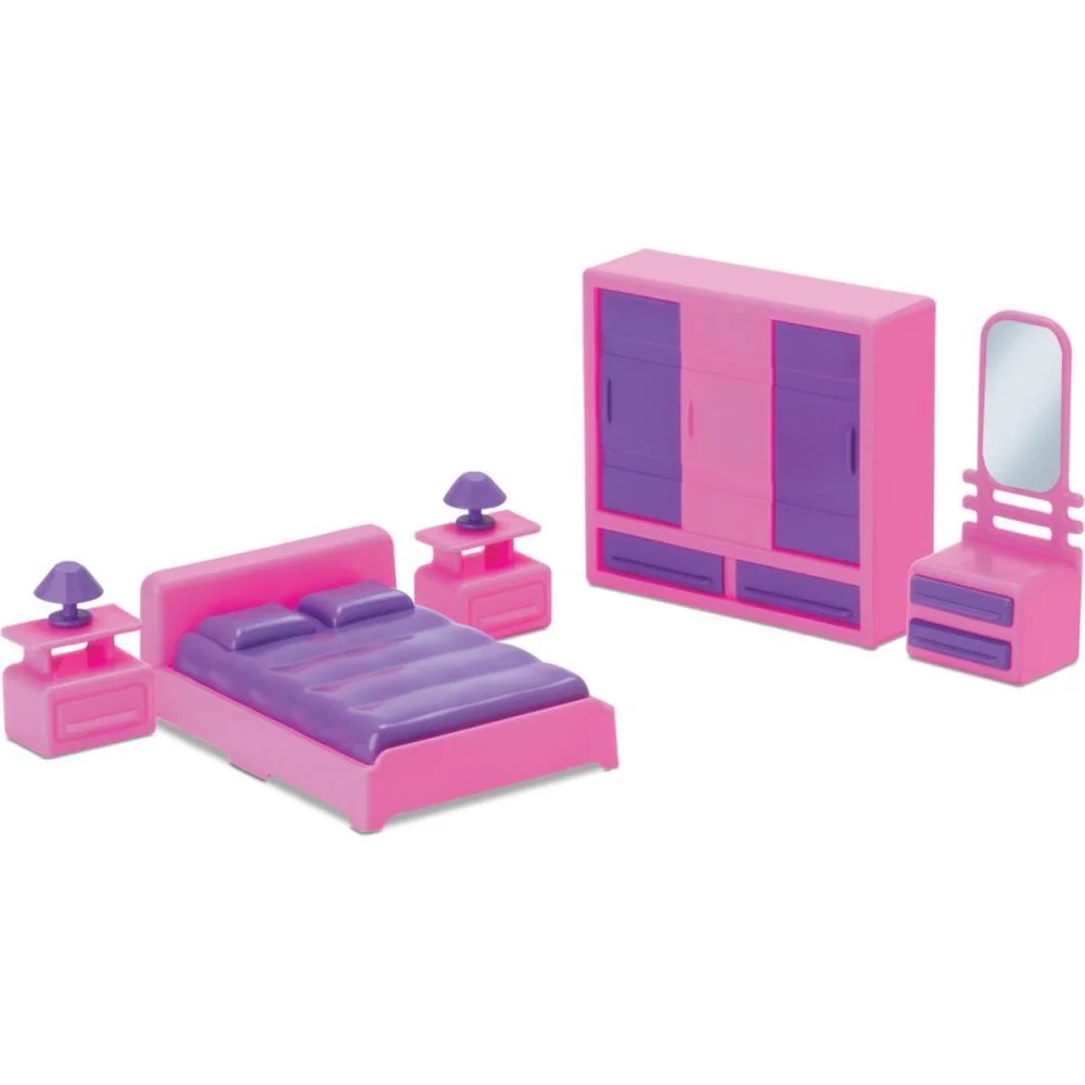 Casinha De Boneca Colecao Judy Home Quarto Samba Toys - imagem 5