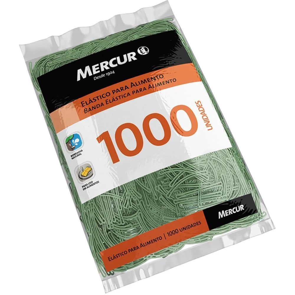 Elastico Para Alimento Verde 1000 Unidades Mercur (Pacote) - imagem 2