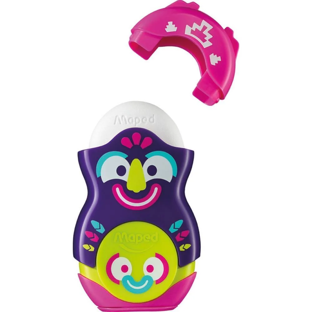 Apontador Com Deposito Loopy Totem C/Borracha Rotativ Maped C/ 24 Unidades - imagem 9