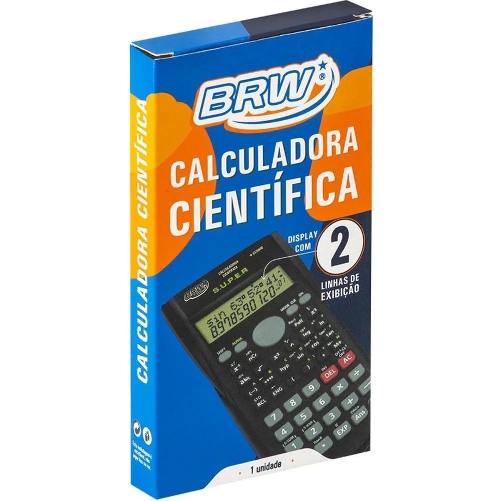 Calculadora Cientifica 240 Funcoes 12Dig.visor 2 Linh Brw - imagem 5