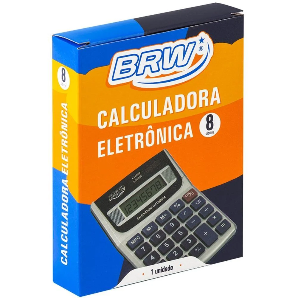 Calculadora De Mesa 8 Dig. 12,5X9,7X3,1Cm Prata Brw - imagem 4