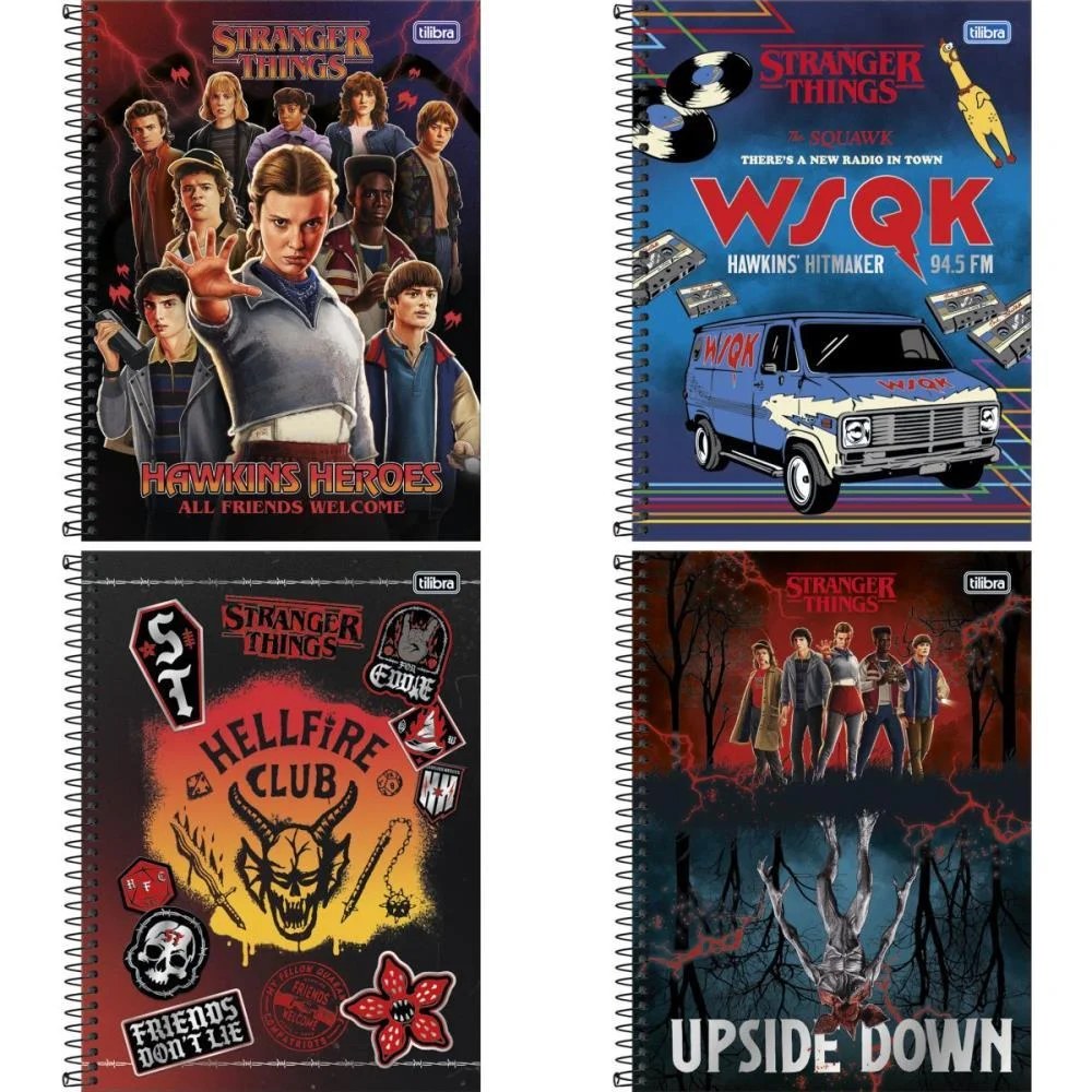 Caderno 01X1 Capa Dura Stranger Things 80Fls Connect Tilibra (Pct.c/04) - imagem 2