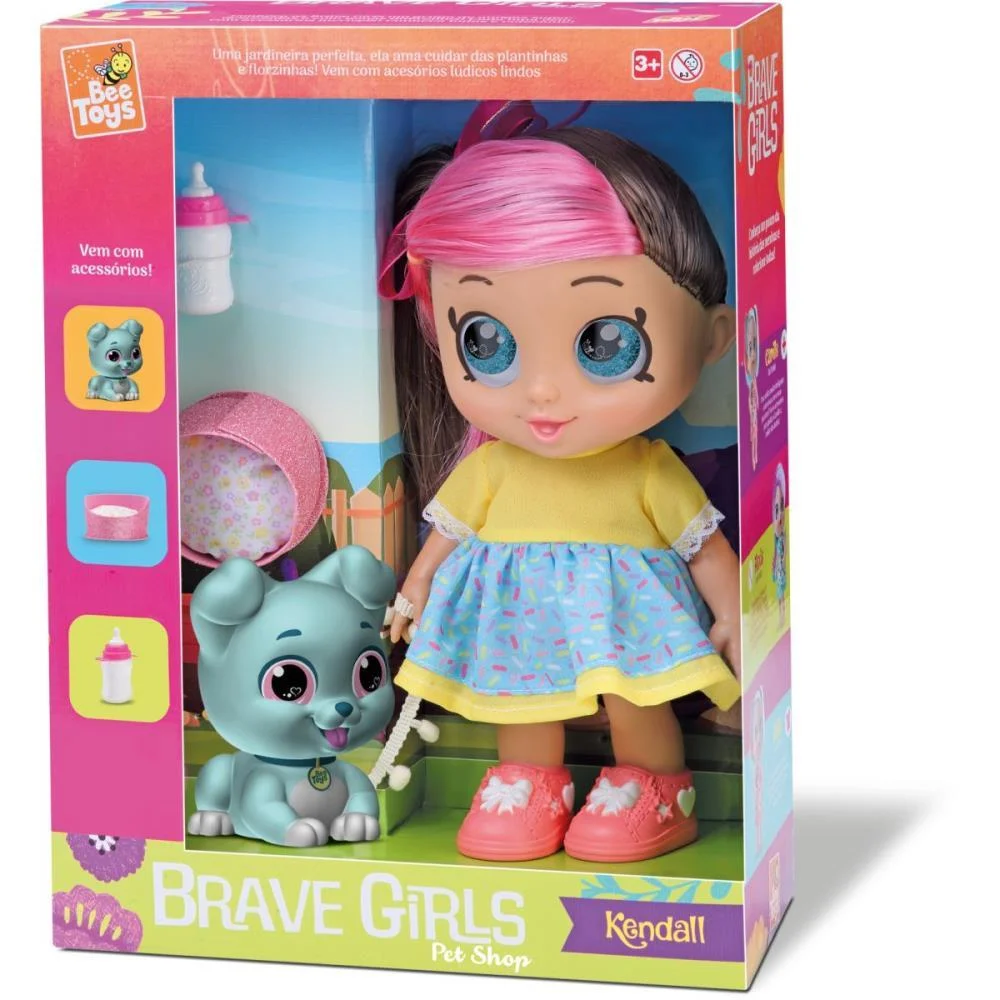 Boneca Brave Girls Kendall Pet Bee Toys - imagem 5