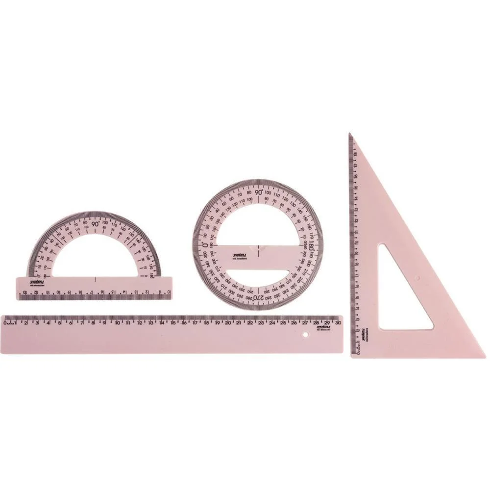 Conjunto Para Desenho Reg30Cm+Esq60+Tra180+Tra360 Rs Maxcril (Blister) - imagem 2