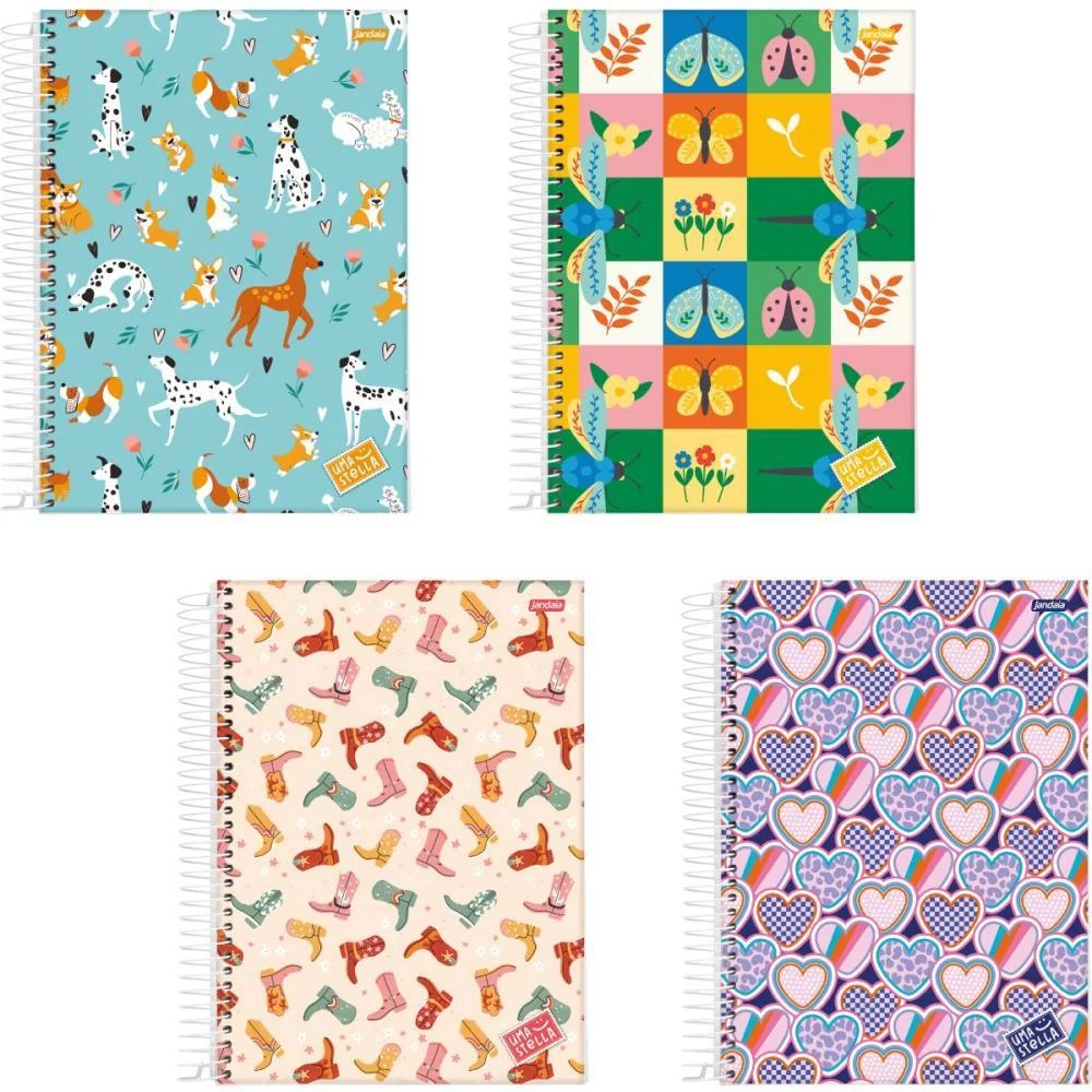 Caderno Espiral Pequeno Capa Dura Stella 80Fls. Jandaia (Pct.c/05) - imagem 3